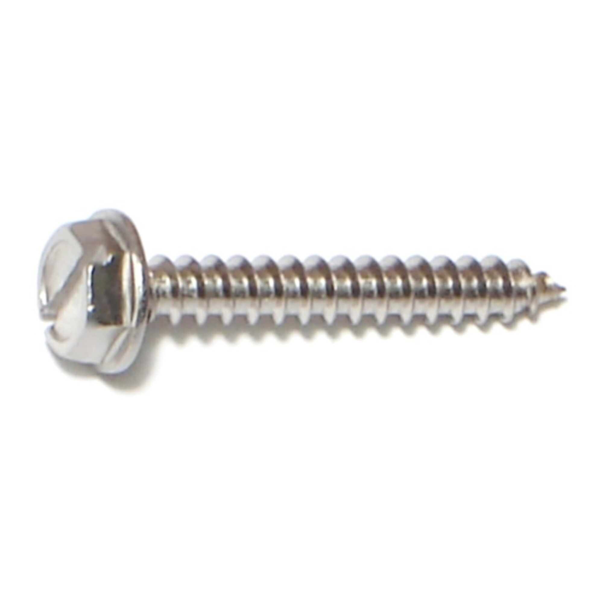 Midwest Fastener Stainless Steel Slotted Hex Sheet Metal Screws - #6 x 1in., 100 Pcs, Model# 08168